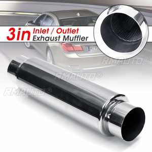 Resonador de escape universal para coche, silenciador de tubo de escape con entrada y salida de 76 mm - Product Image 1