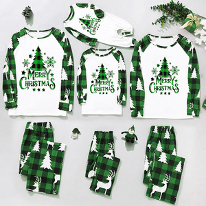 Pijama De Natal Personalizado Branco e Vermelho Xadrez Xmas Pijama De Natal Pjs Set Família Combinando Pijama De Natal Família - Product Image 4