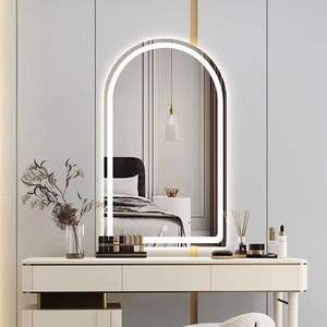 Equipamentos De Salão E Móveis Estações De Barbeiro Estilo De Cabelo Com Luzes Estação De Salão Espelho - Product Image 2