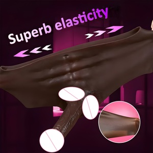 6.3 Inch Realistic Strap on <strong>Dildo</strong> for Women Soft Silicone Black Harness Toy Lesbian Couple Play Wear Phallic Pants - Product Image 4