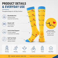 Chaussettes de compression pour infirmières, respirantes, absorbant la transpiration, à compression graduée, hauteur genou, pour l'été, améliorent la circulation, réduisent