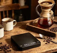 Balance à café numérique avec minuteur, balance à café manuelle haute précision 3000g/0.3g, fonction tare, conversion d'unités G/ml/oz