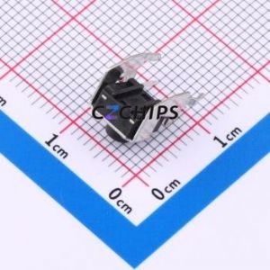 TS013-CBW0FH5.5 Tactile Switch Through hole-4P,7.5x7mm Switch Single Pole Single Throw Round Button 2.5N Right Angle Insert - Product Image 2