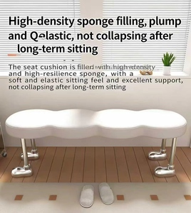 Taburete para poner zapatos de Internet Celebrity Ant, de lujo ligero, con asiento tapizado de alta gama, banco largo, taburete para probador - Product Image 6