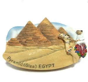 Resin 3D refrigerator magnet Egyptian Great Pyramid Giza Cairo tourist souvenirs