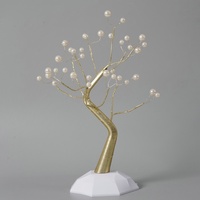Lampe à double fonction à commande tactile en forme d'arbre de perles - Éclairage de fête pour l'ambiance du salon et de la chambre à coucher