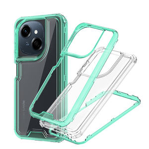Coque transparente TPU + PC 3 couches Combo Phone Case pour Vivo Y19S/Y29/Y04/Y29S/V50 <span class=keywords><strong>Lite</strong></span>/Realme C75 Antichoc Clear Skin Friendly - Product Image 1
