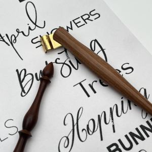 HY Ensemble de calligraphie arabe gothique écologique, stylo-plume en bois à bordure dorée, plume, encre, <span class=keywords><strong>Qalam</strong></span> métallique 0,7 mm, type standard - Product Image 5