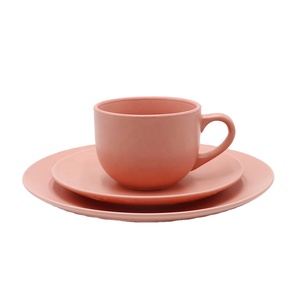 Ensembles de vaisselle en céramique de haute qualité vaisselle ronde de restaurant en porcelaine rose vaisselle et assiettes en céramique vaisselle Nouveaux produits - Product Image 6