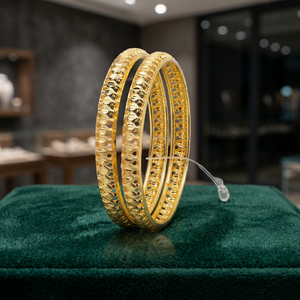 Wholesale Dye Gold Plated Forming Bangles Brass Traditional Design Gold Filled Luxury Bangles for Women Fashion Bangles Jewelry - Product Image 3
