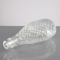 Vente en gros bouteille de vin en verre gravé bouchon en liège bouteille de whisky plat 50cl 70cl 75cl champagne bouteilles de liqueur