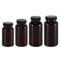 Flacons ambrés de 120 ml avec bouchons à vis noirs pour médicaments liquides en capsules, imprimés en sérigraphie