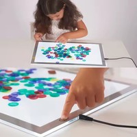 Mesa de Luz LED Sensorial Educativa para Niños Preescolares, Panel de Luz