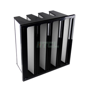 Hot bán <span class=keywords><strong>havc</strong></span> hệ thống H13 H14 <span class=keywords><strong>HEPA</strong></span> lọc v-loại kết hợp hộp bộ lọc không khí V ngân hàng bộ lọc không khí - Product Image 1