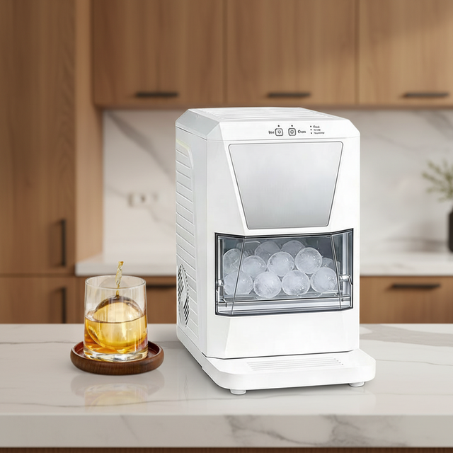 HN QDMECH Food Grade Safe Durable Compact Solid Round Ball Ice Machine Spherical Ice Maker Sphere Ice Making Machine