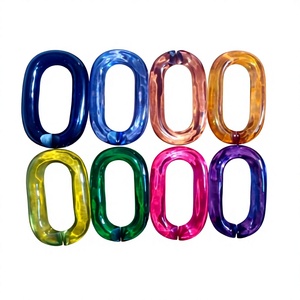 Résine époxy de qualité supérieure, maillons de chaîne artistiques, formes rondes colorées, pièces décoratives transparentes faites à la main pour la coulée et l'artisanat - Product Image 3