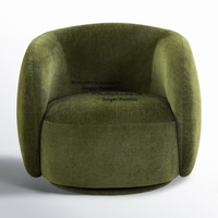 Fauteuil en velours de luxe au design nordique moderne, canapé bouclé avec cadre en bois pour la maison, le bureau ou la chambre à coucher, pour une utilisation dans le salon
