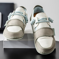 Chaussures en toile ultra-légères pour hommes Printemps-Été 2025, style Ugly Cute avec lacets, semelle plate souple, tendance pour étudiants