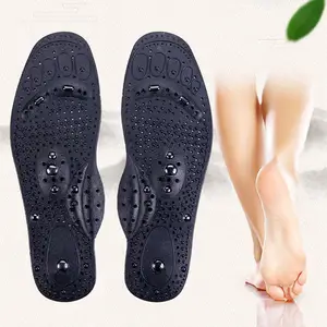 Black Plantar Fasciitis Relief Plantar Acupoint Improve Blood Circulation Massage PVC 8 Pcs Magnets Magnetic Therapy InsoleBlack