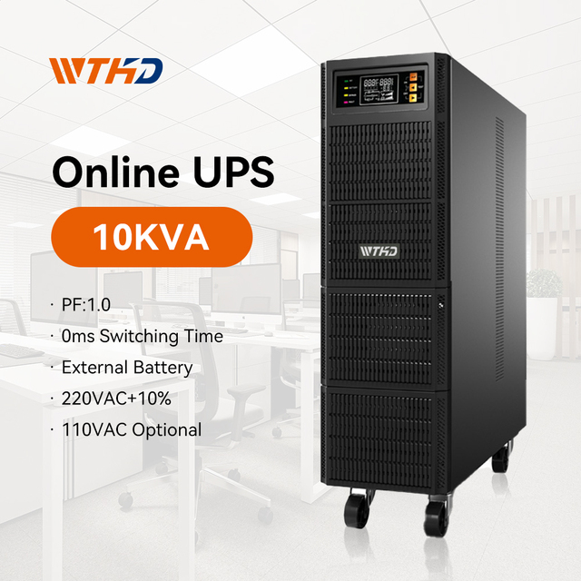 High Frequency Online UPS 10KVA Single Phase Double Conversion 10000 Watt 10 KVA 10KW UPS Backup Power Supply
