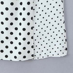 शेंझू महिलाओं गर्मियों के नए चिक फैशन पोलो डॉट मिडी पोशाक सुरुचिपूर्ण आस्तीन रहित आउटडोर असममित महिला कपड़े - Product Image 6