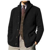 2024 haute qualité hommes Cardigan pull couleur unie conception Simple tricoté pour automne hiver voyage affaires mode chaud revers