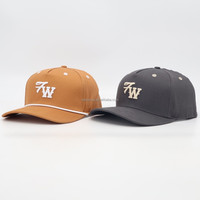 Casquettes de baseball unisexe de luxe en tissu éponge vieilli à 5 panneaux, style sportif, avec broderie personnalisée et logo tissé, pour hommes, vente en gros OEM
