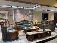 Sofá Chesterfield Tradicional Europeo de Lujo, de Madera Maciza, Hecho a Mano, con Respaldo Tapizado en Cuero PU Negro Ovalado, de Tres Plazas, para Sala de Estar
