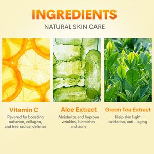 Set de Cuidado Facial con Vitamina C, 5 Piezas, Marca Privada, Jabón, Crema, Sérum, Limpiador, Loción - Product Image 3