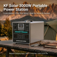 Nouvelle Arrivée Centrale Électrique Mobile Solaire et Automobile 3000W Lithium-Ion MPPT Intelligente pour Alimentation de Secours d'Urgence