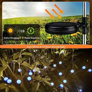 Lampada Solare Oscillante Aggiornata Impermeabile LED con Corpo in Alluminio Decorativa da Giardino Grado di Protezione IP65 2700K Bianco Caldo Morbido Garanzia 1 Anno - Product Image 3