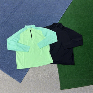 <span class=keywords><strong>Veste</strong></span> de sport unisexe légère et de haute qualité, imprimée, à col montant et demi-zip, séchage rapide, grandes tailles, manches longues, été - Product Image 3