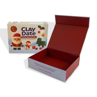 Conception personnalisée de luxe pliable à plat impression emballage en carton impression de logos fermetures magnétiques boîtes cadeau de Noël en papier