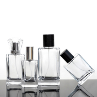 Flacon de Parfum Rond en Verre Vide Rechargeable 30 ml 50 ml, avec Boîte d'Emballage en Gros
