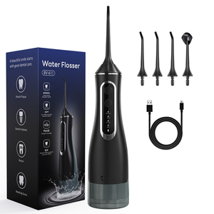 Chorro de agua <span class=keywords><strong>Dental</strong></span> ultrasilencioso, <span class=keywords><strong>irrigador</strong></span> bucal portátil, hilo <span class=keywords><strong>dental</strong></span> con 4 puntas de boquilla para el cuidado <span class=keywords><strong>dental</strong></span> de nivel profesional en el hogar - Product Image 4