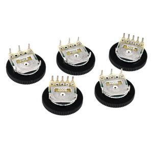 Potenciómetro de Dial Estéreo B103 10K con Engranaje, Interruptor de Volumen para Reproductor de Escenario de 5 Pines, 16x2, 16mm - Product Image 4