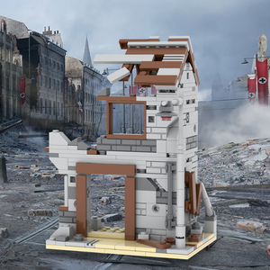 MOC5060 Battlefirld Ruins, 242 Piezas, Serie de Ladrillos, Modelo de Arquitectura de <span class=keywords><strong>Casa</strong></span> Dañada, Bloques de Construcción para Ensamblar, Juguetes para Niños - Product Image 2