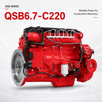 Moteur diesel SCDC DCEC Cummins QSB6.7-C220 220HP 6.7L turbo refroidi par eau, système Common Rail complet, Tier 3 pour excavatrice et chargeuse