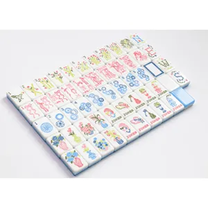 Tuiles de Mahjong en Acrylique Miss Darling, 160 pièces, Ensemble Portable Moderne et Élégant pour le Divertissement des Adultes, Cadeaux - Product Image 2