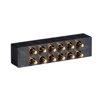 Conector Pogo Pin HYTEPRO C712 Chapado en Oro de 12 Pines con Resorte para Drones, Robots, Dispositivos Médicos y de Salud