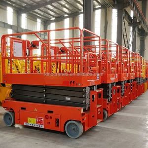 Mini plataforma de trabajo aéreo de tracción tipo elevador de tijera pequeña de empuje eléctrico con batería Manual para uso doméstico - Product Image 3