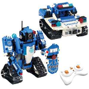 Cada Bộ Gạch Xe Tăng Chiến Đấu Chữa Cháy + Robot Polly C51049W Tự Làm Khối Xây Dựng Điều Khiển Từ Xa 2 Trong 1 2.4G Đồ Chơi Xe Hơi - Product Image 1