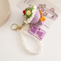 Mini Bouquet Créatif en Peluche au Crochet DIY, Porte-clés et Pendentif de Sac pour la Saint-Valentin et la Fête des Mères - Doux et Écologique
