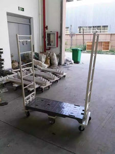 RH-WTU-1288 1288*430*1550Mm 400Kg Smalle Gangpad Duwkar Supermarkt Zeswielaanvulling U Boot Logistieke <span class=keywords><strong>Trolley</strong></span> - Product Image 6