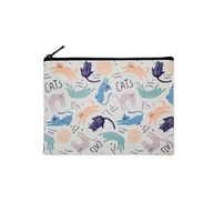Trousse à crayons Hoshom personnalisée en tissu transparent 3D motif licorne de dessin animé, grande et mignonne, pour étudiants, chambre et salle de bain