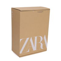 Boîte d'expédition en carton ondulé kraft de style avion, personnalisée en usine, en matériaux recyclés écologiques, avec laminage mat et éponge pour vêtements