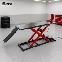 Sera JML-400 Élévateur à ciseaux hydraulique électrique monocylindre pour moto, capacité 880 LB, durée de vie 10 ans, certifié CE