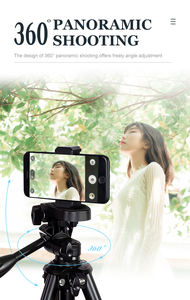 حامل ثلاثي القوائم قابل للطي من الألومنيوم مع دوران 360 درجة، حامل ذكي للتصوير الحي، حامل كاميرا صغير للهواتف الذكية، مناسب للفلوج والسيلفي - Product Image 6