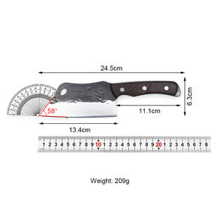 Nouveau couteau de <span class=keywords><strong>cuisine</strong></span> avec étui <span class=keywords><strong>en</strong></span> cuir, couteau de chef utilitaire, hachoir, couteau de chef de luxe fait main, couteau à manche <span class=keywords><strong>en</strong></span> <span class=keywords><strong>bois</strong></span>, couteau forgé à la main - Product Image 3