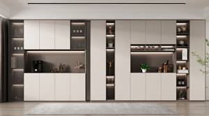 Vitrina Moderna de Madera para Sala de Estar con Puerta de Vidrio y Estantes de Pared, Mueble de Almacenamiento para un Hogar Elegante - Product Image 3